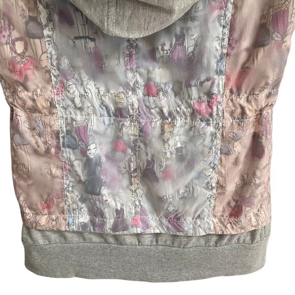 TOUGH Jeansmith Y2K Nylon Overlay Jacket Womens XS Full Zip Hidden Hood Rare - Picture 10 of 16